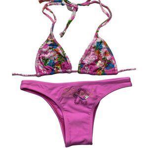 Recco brazilian bright floral print bikini set
